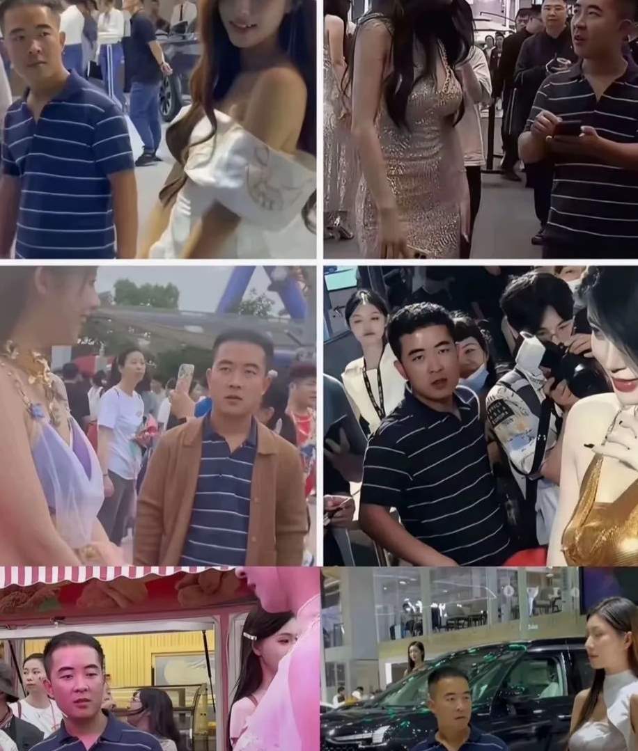 最猥琐的绅士！车展上，车和车模没火，一位“纯粹”的条纹哥火了！