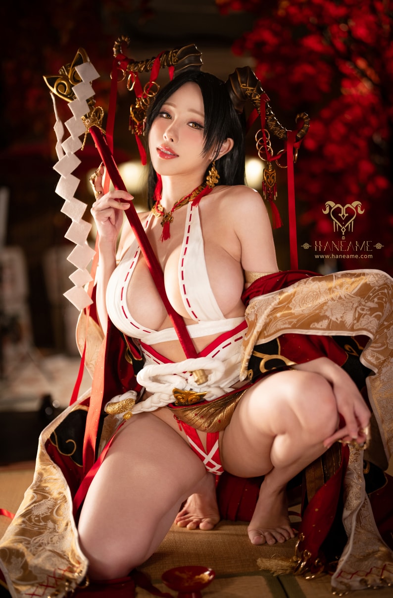 雨波HaneAme – Lustful Goat Miko 邪羊巫女写真书-值得一看