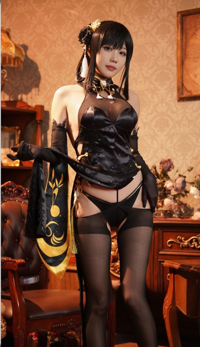 无影喵喵Ghost 镇海黑旗袍-珍藏版