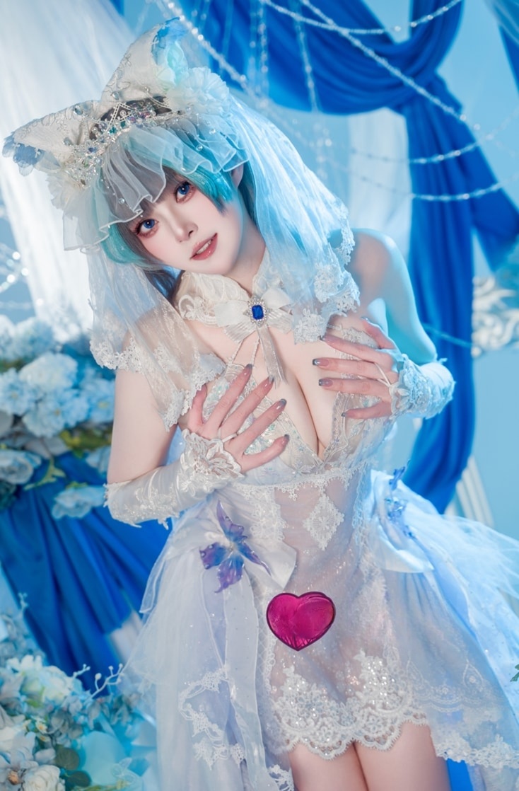 Natsuko夏夏子 – 碧蓝航线 柴郡婚纱-超级漂亮