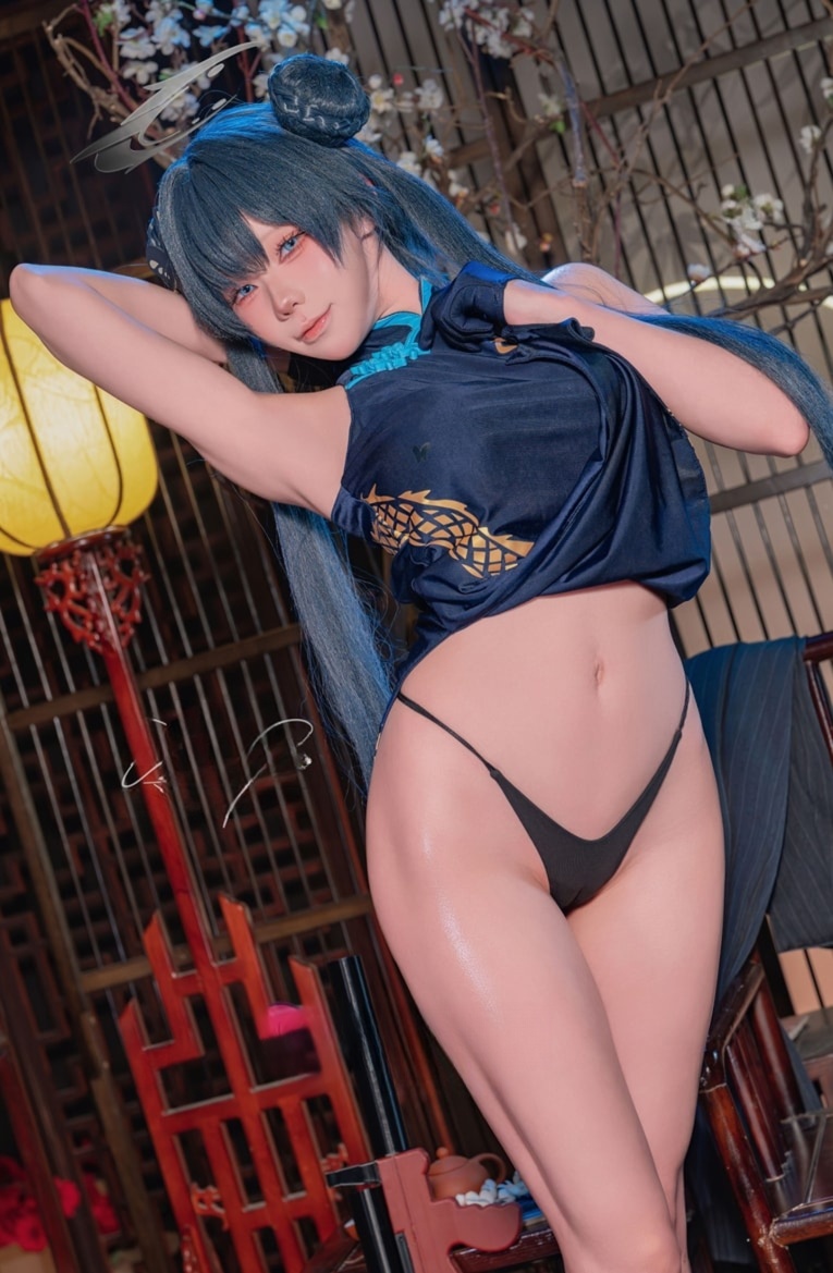 咬一口兔娘 2026年4月作品『碧蓝档案龙华妃咲』-最佳coser