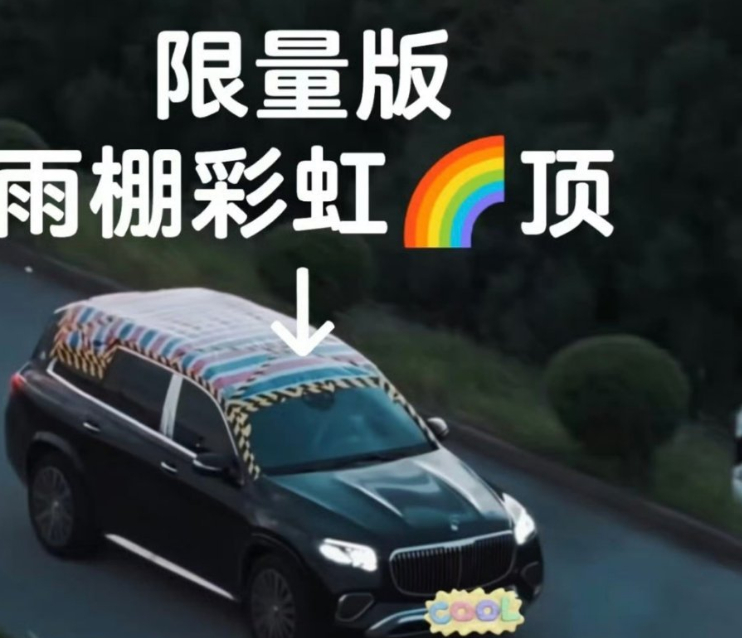 迈巴赫：三叉星徽不一定能照亮你的前程，三色雨布一定能为你遮风挡雨！_黑料正能量