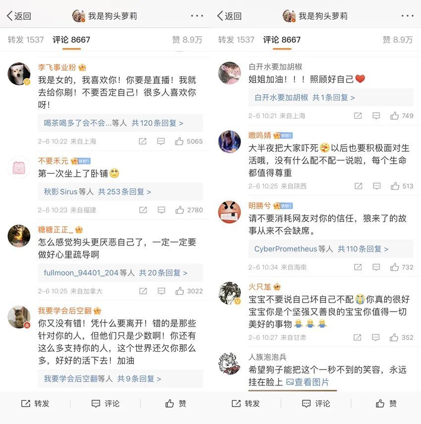 狗头萝莉痛哭致歉，否认轻生是剧本，不配接受网友的善意_黑料正能量