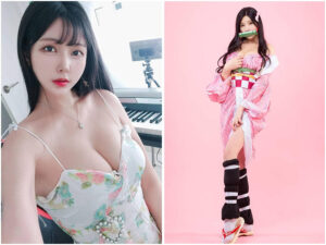 祢豆子Cosplay火爆！韩人气车模model_sera惊艳变身