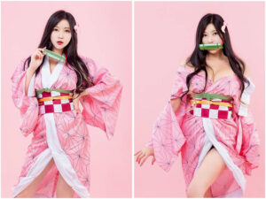 祢豆子Cosplay火爆！韩人气车模model_sera惊艳变身