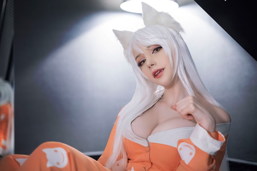 图片[5]-SayaTheFox神还原2B小姐姐，仙境中的冰雪美人！-女主档案